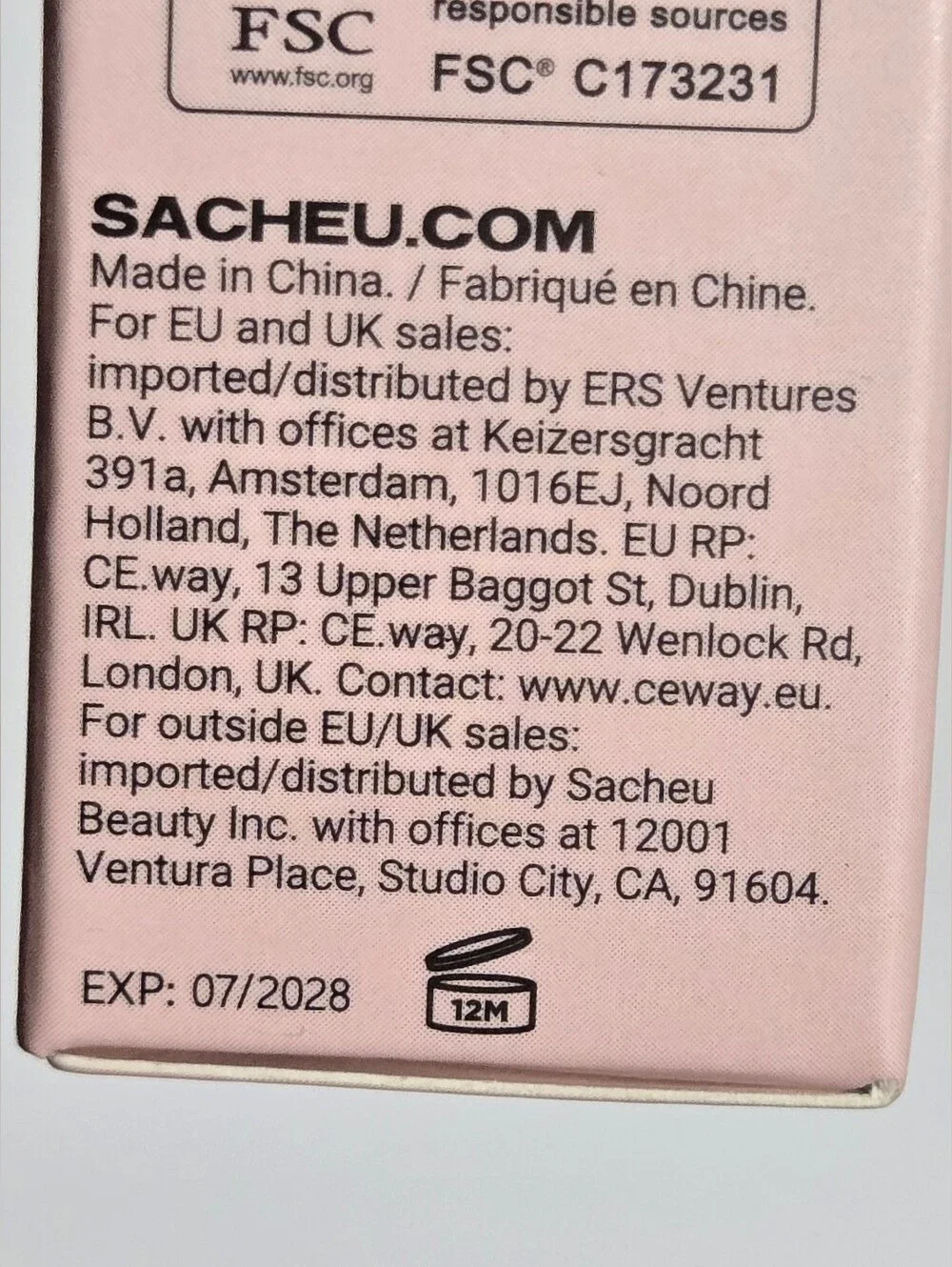 SACHEU Lip Glaze Elixir 02 Bunny Tongue Sheer Pink 3.5ml New